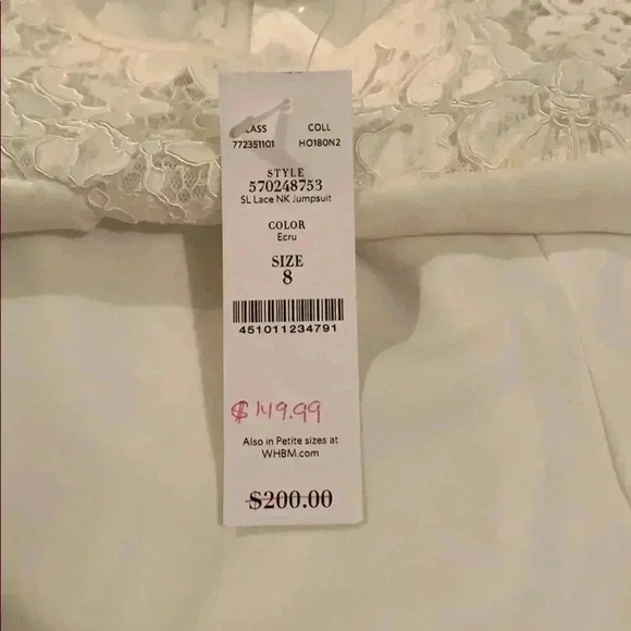 White House Black Market White Jumpsuit - Picture 4 of 5